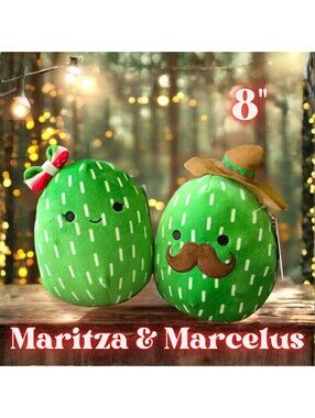 NWT Squishmallows Maritza and Marcelus Cactus Duo